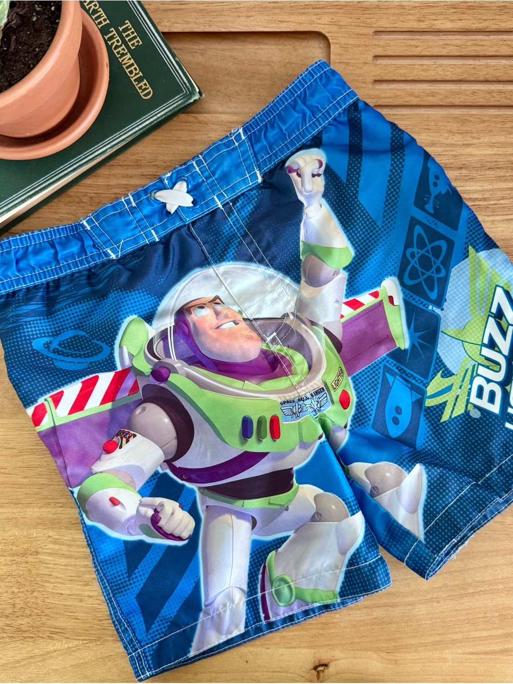Vintage 2009 Disney Pixar Buzz Lightyear Swim Trunks Size 2T